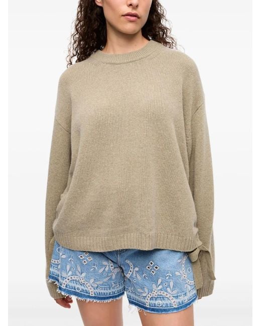 Ganni Natural Drawstring Sweater