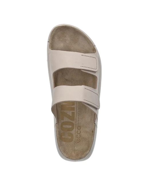 Ecco White Cozmo Sandals