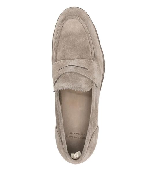 Officine Creative Gray Solitude Loafers for men