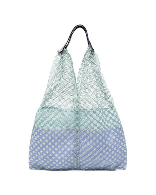 Epice Blue Net-Print Tote Bag