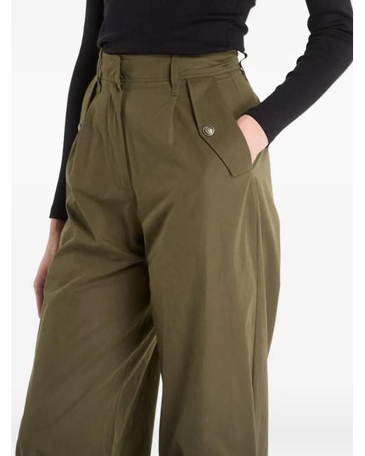 Guess Green Pleated Trousers