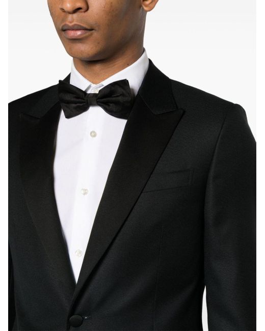 Zegna Black Single-breasted Wool Suit for men