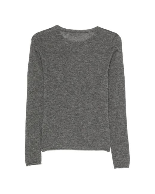 Philo-Sofie Cashmere Gray Fine-Knit Top