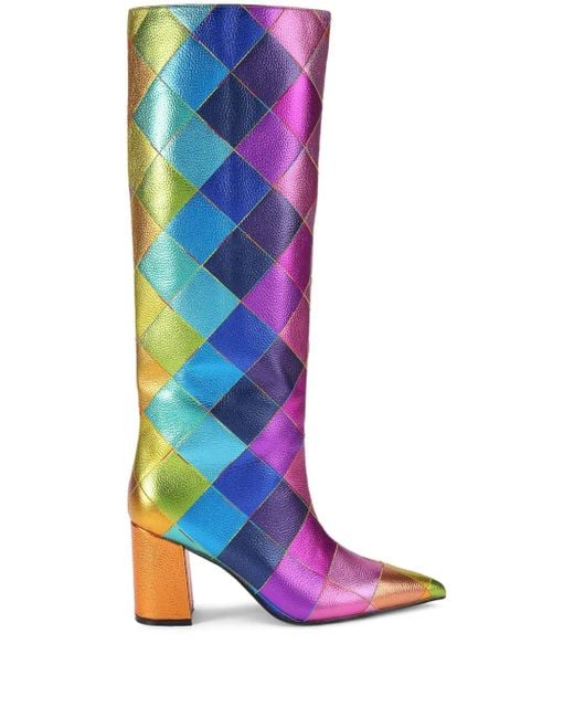 Kurt Geiger Purple 80Mm Regent Point Knee Boots