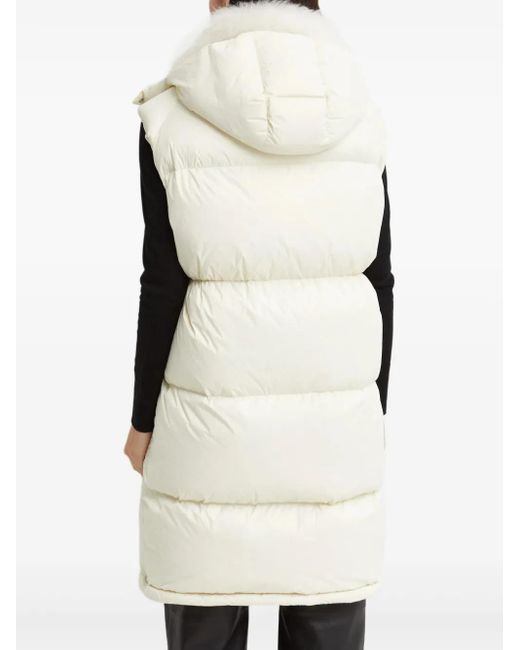 Yves Salomon White Detachable-Hoodie Gilet