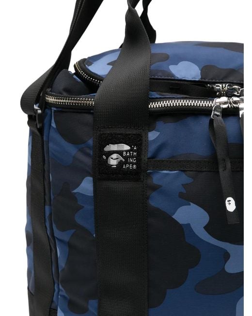 A Bathing Ape Blue Sac Cabas À Motif Camouflage for men