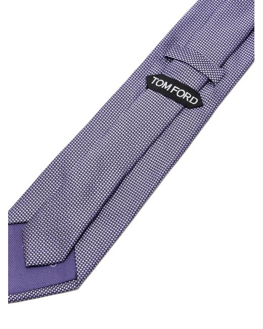 Tom Ford Purple Micro-Pattern Tie for men
