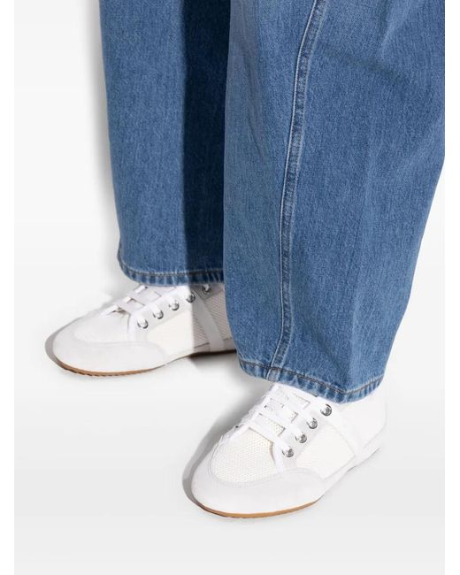 Givenchy White Slim Panelled Sneakers