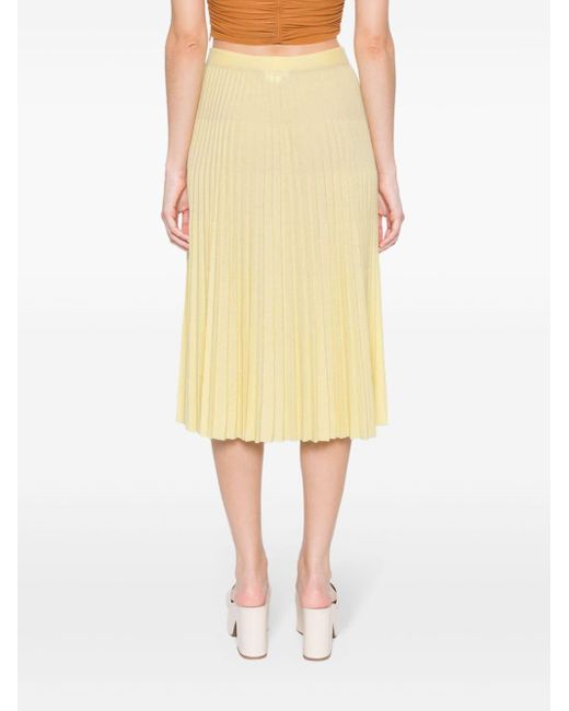 Fabiana Filippi Yellow A-line Pleated Skirt