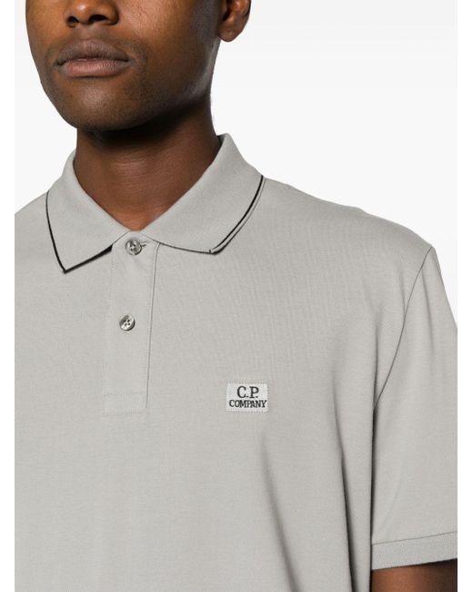 C P Company Piqué Poloshirt in het Gray voor heren