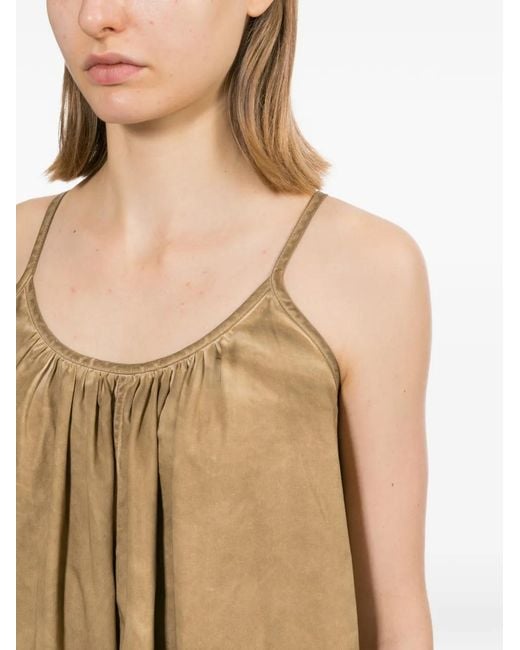 Uma Wang Natural Washed-Effect Wide-Leg Jumpsuit