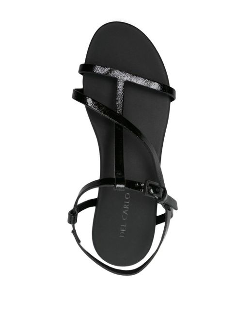 Neil patent leather sandals di Roberto Del Carlo in Black