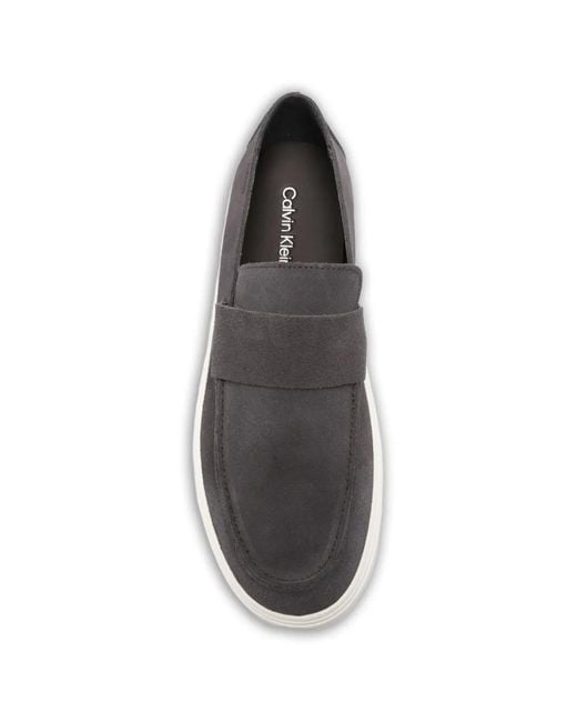 Calvin Klein White Leather Loafers for men