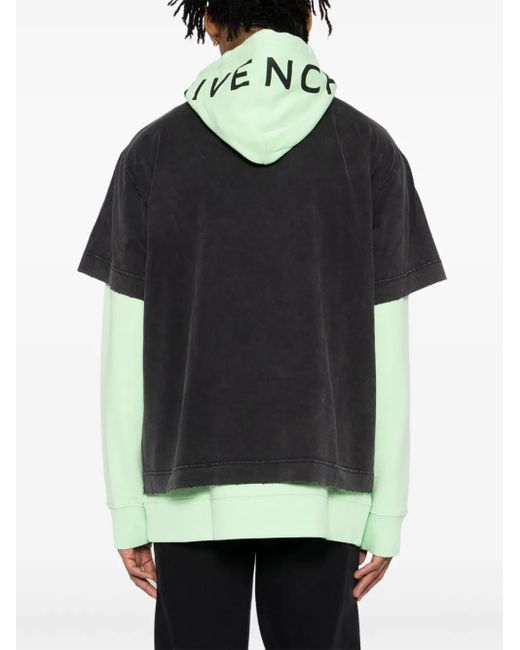 GIVENCHY レイヤードパーカー L ブラック メンズ Givenchy レイヤード パーカー ブラック | Lyst