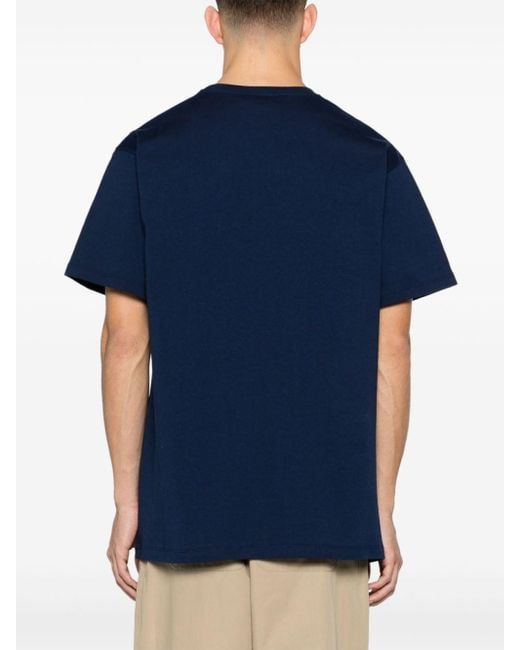 T-shirt Stampata In Jersey Di Cotone di Gucci in Blue da Uomo