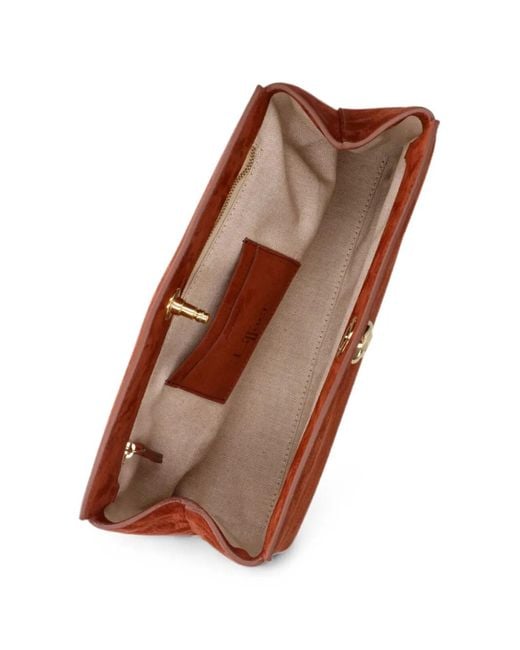 Pushlock Cross Body Bag di Liffner in Red