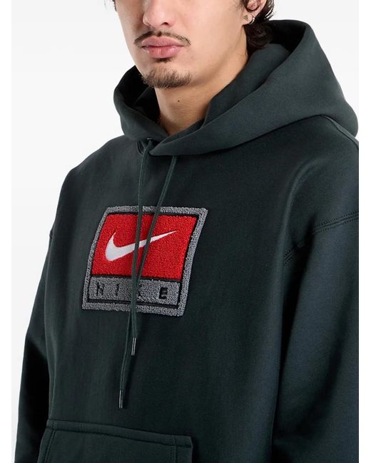 Nike Gray Solo Swoosh Hoodie for men