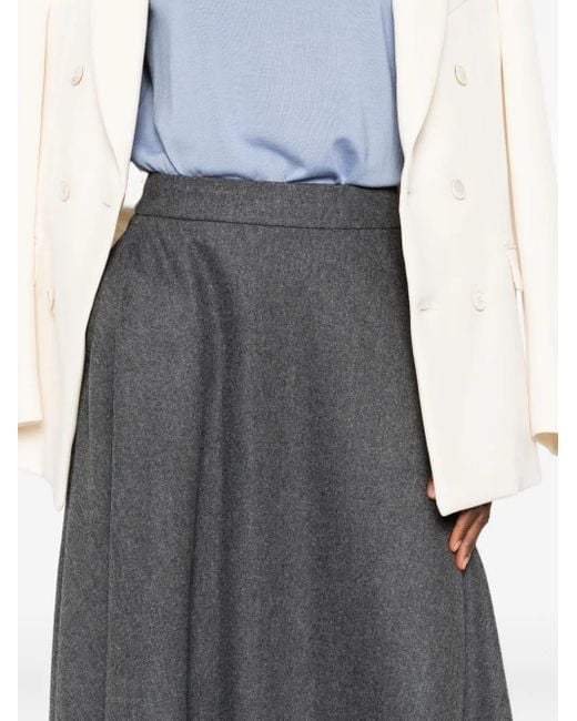 Falda midi acampanada Max Mara de color Gray