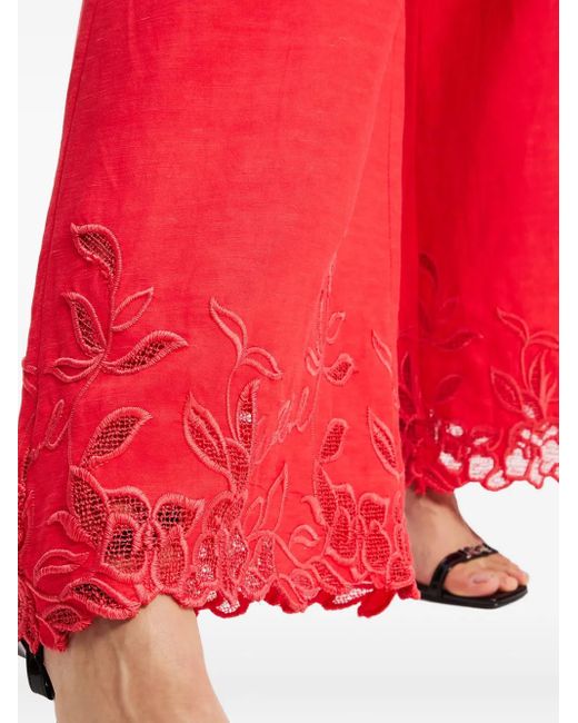 Pantalones con diseño bordado Karl Lagerfeld de color Red
