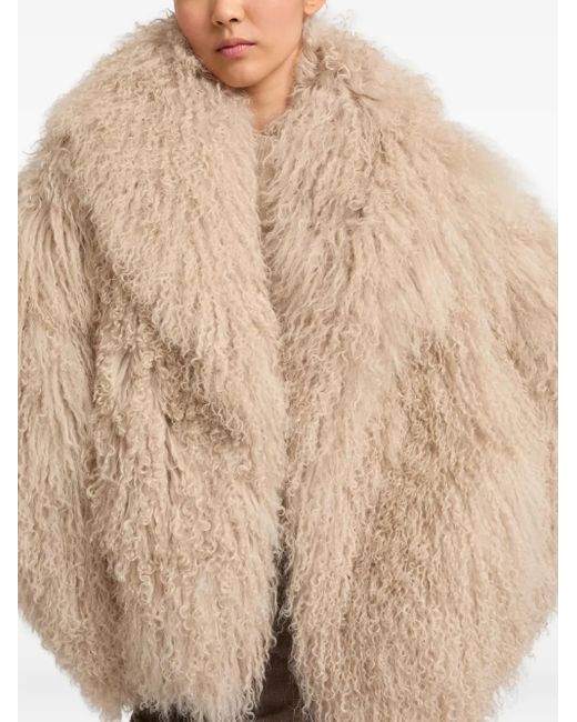 Chaqueta Con Cremallera Yves Salomon de color Natural