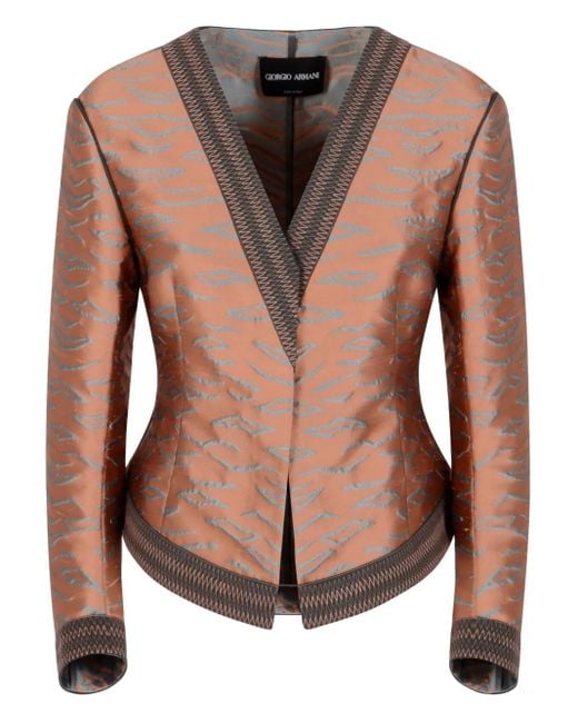 Giorgio Armani Brown Jacke mit Tigermuster