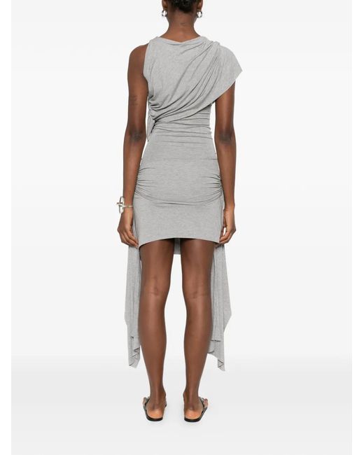 GIMAGUAS Gray Annika Draped Mini Dress