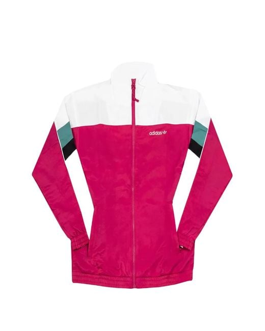 Adidas Pink Stripe-Detail Zip-Up Jacket