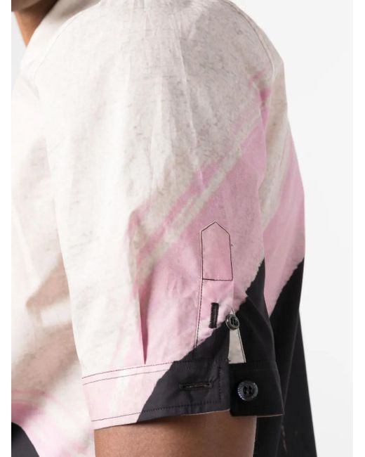 McQueen Gray Brushstroke Cotton Shirt for men