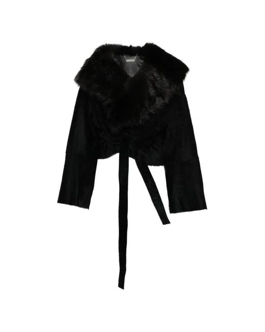 Nour Hammour Black Renata Shearling Jacket