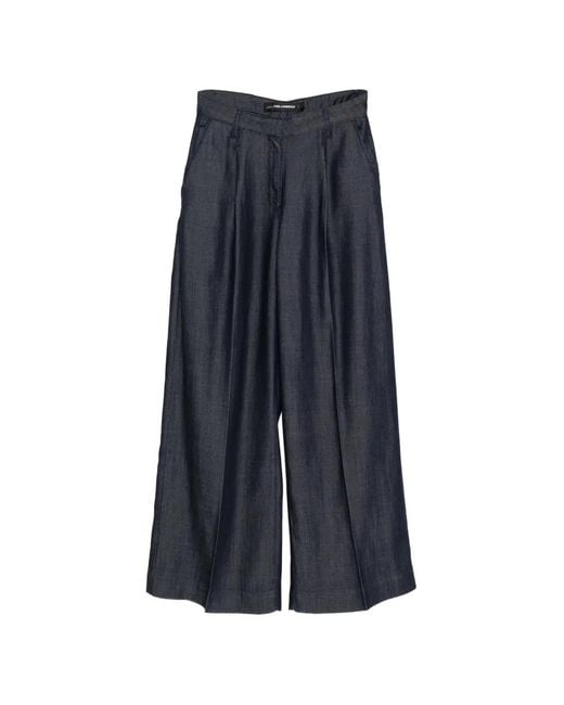 Karl Lagerfeld Blue Logo-Embroidered Jeans