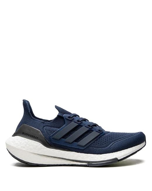 Adidas Blue Ultraboost 21 Low-Top Sneakers