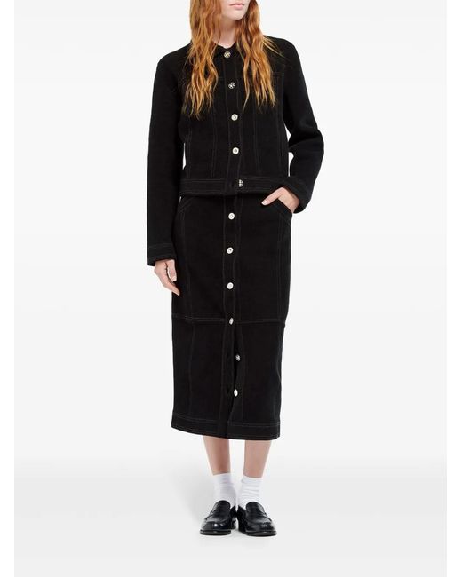 Barrie Black Button-Up Jacket
