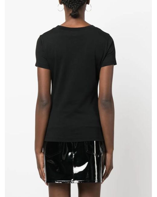Moschino Black Graphic Logo-Print T-Shirt