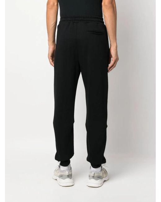 Dondup Black Drawstring Cotton Sweatpants for men