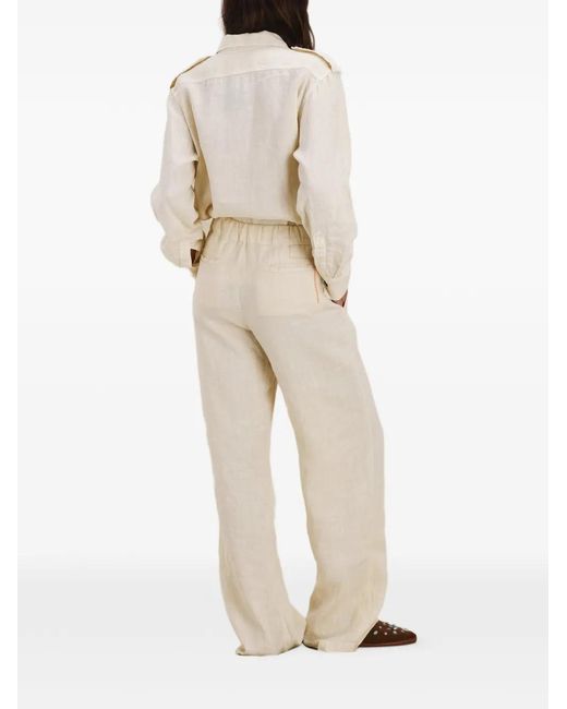 Fortela White Drawstring Trousers