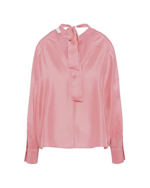 Tela Pink Tie-Detail Blouse