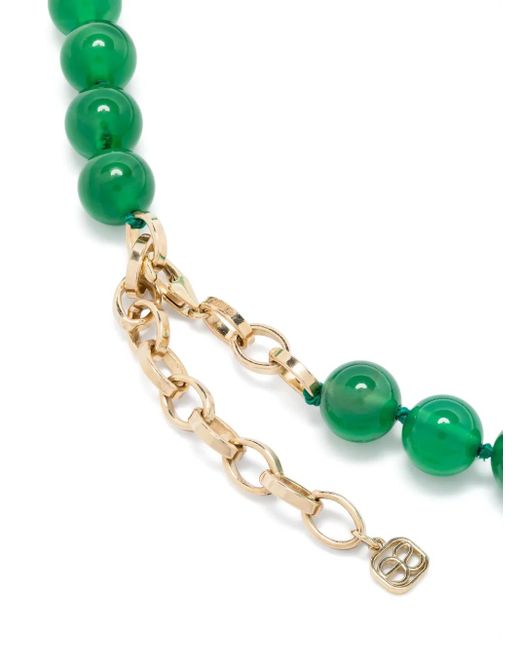 Sydney Evan Green 14Kt Scallop Rondelle Beaded Necklace