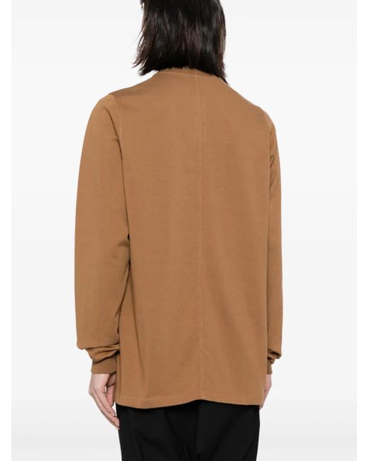 Rick Owens Brown Crew-Neck Cotton T-Shirt for men