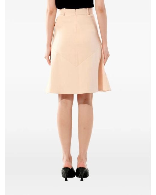 Balenciaga Natural Panelled Midi Skirt