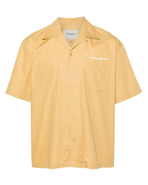 Carhartt Yellow Link Script Cotton Shirt for men