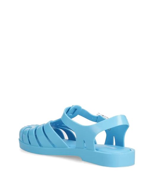 Melissa Blue Cage-Style Buckled Sandals