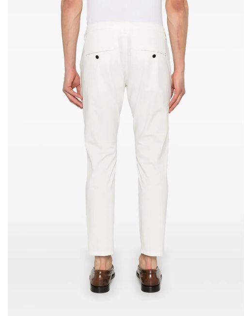 Dondup White Alfredo Trousers for men