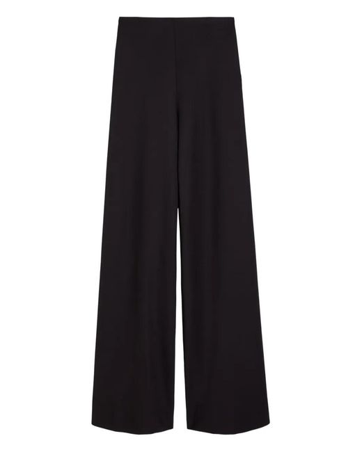 Staud Black Wide-Leg Trousers