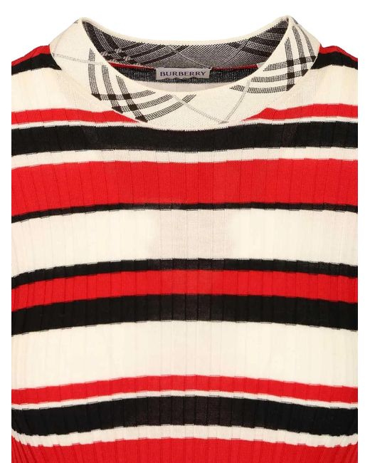 Burberry Red Striped T-Shirt