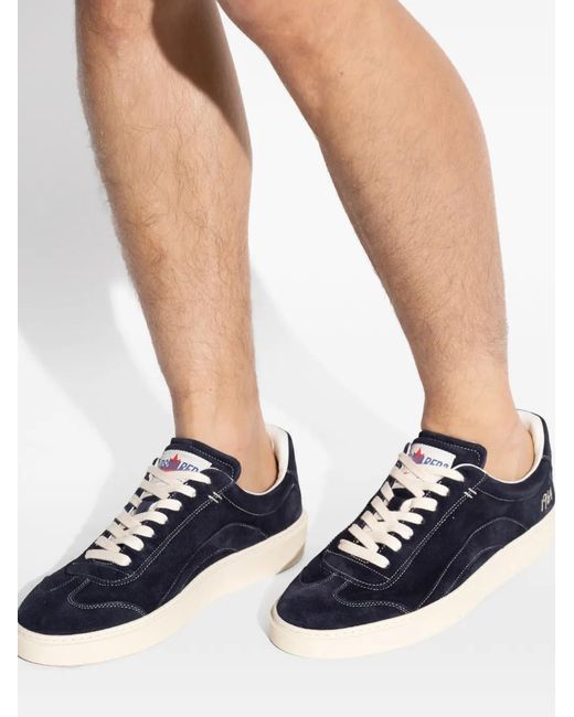 DSquared² Black Calf Leather Trainers for men
