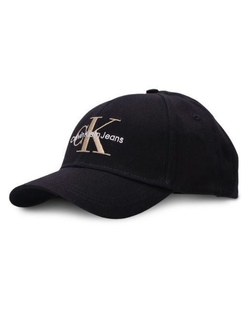 Calvin Klein Black Logo-embroidered Baseball Cap for men