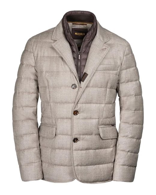 Moorer Wattierte Nomos Jacke in Gray für Herren