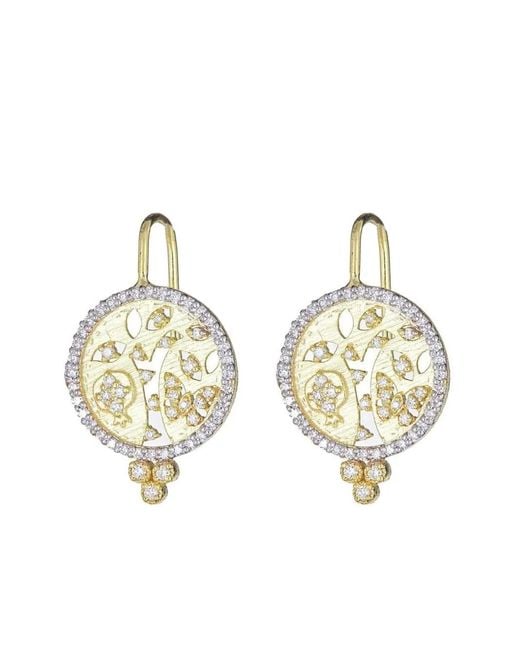 Tanya Farah Metallic 18K Tree Of Life Diamond Earrings
