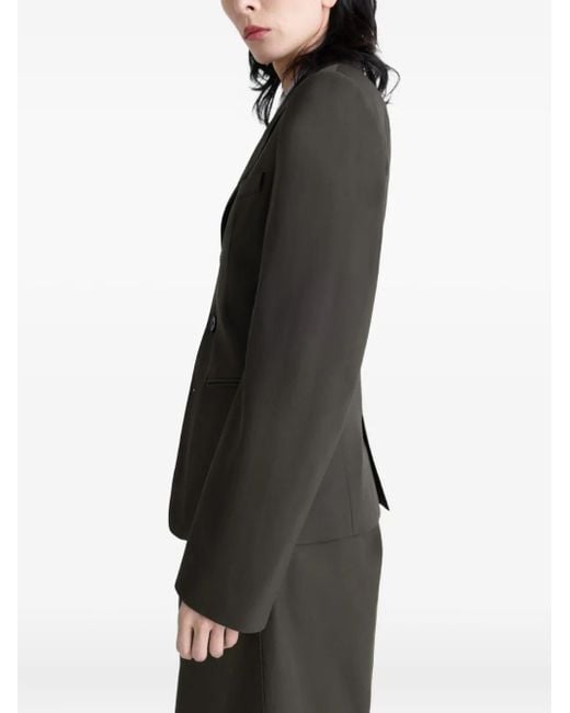 Lemaire Black Single-Breasted Tailored Blazer