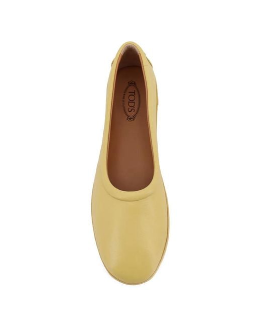 Tod's Yellow Studded Ballet Flats